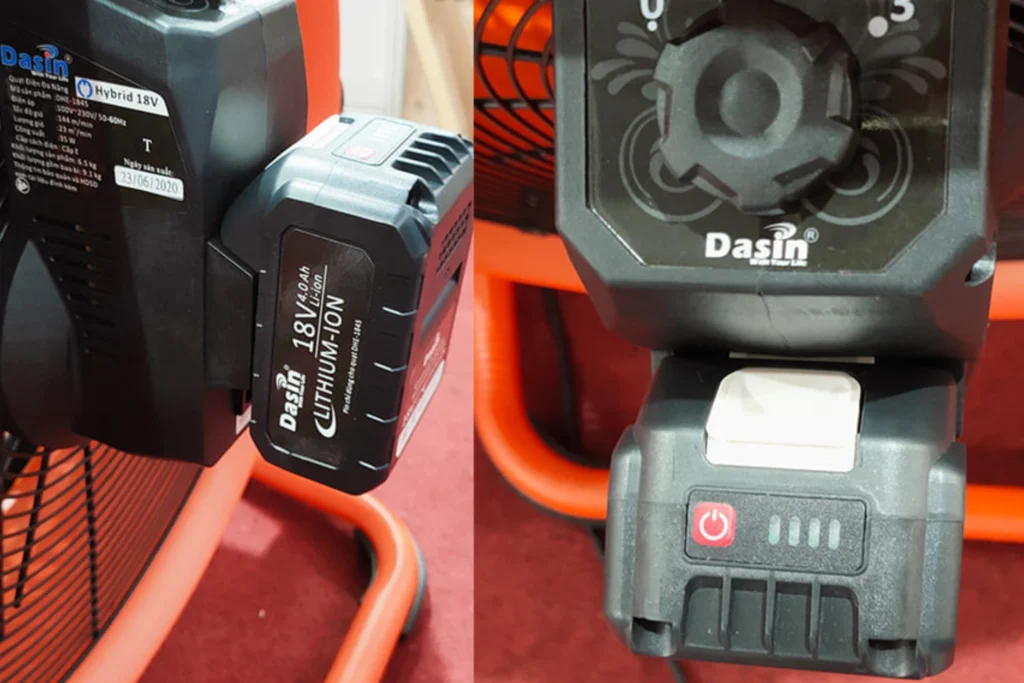 quạt dùng pin nhà Dasin