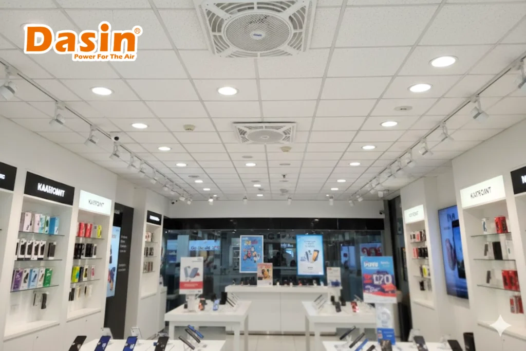 quạt ốp trần ngoài đời sống