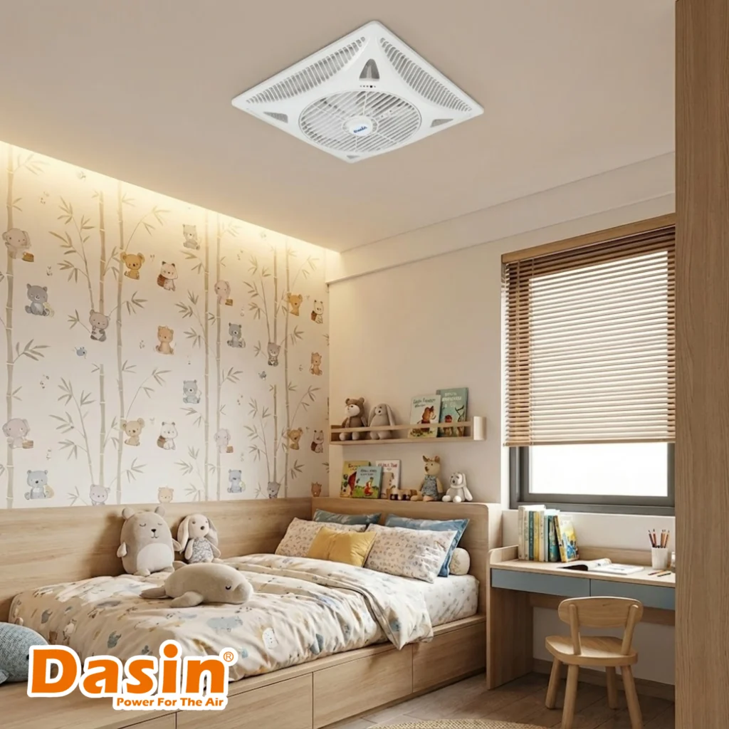 quạt phòng ngủ ốp trần