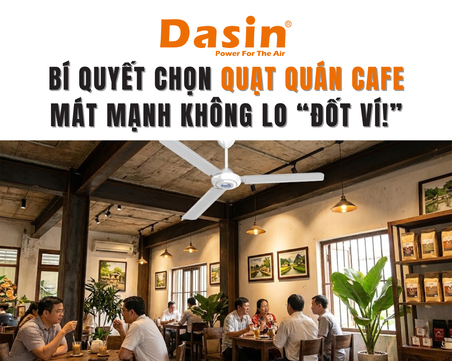 top quạt quán cafe