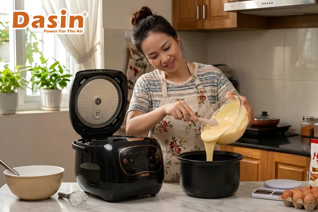 nồi cơm điện làm bánh