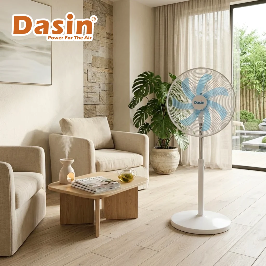 quạt đứng đặt tại các sảnh chờ