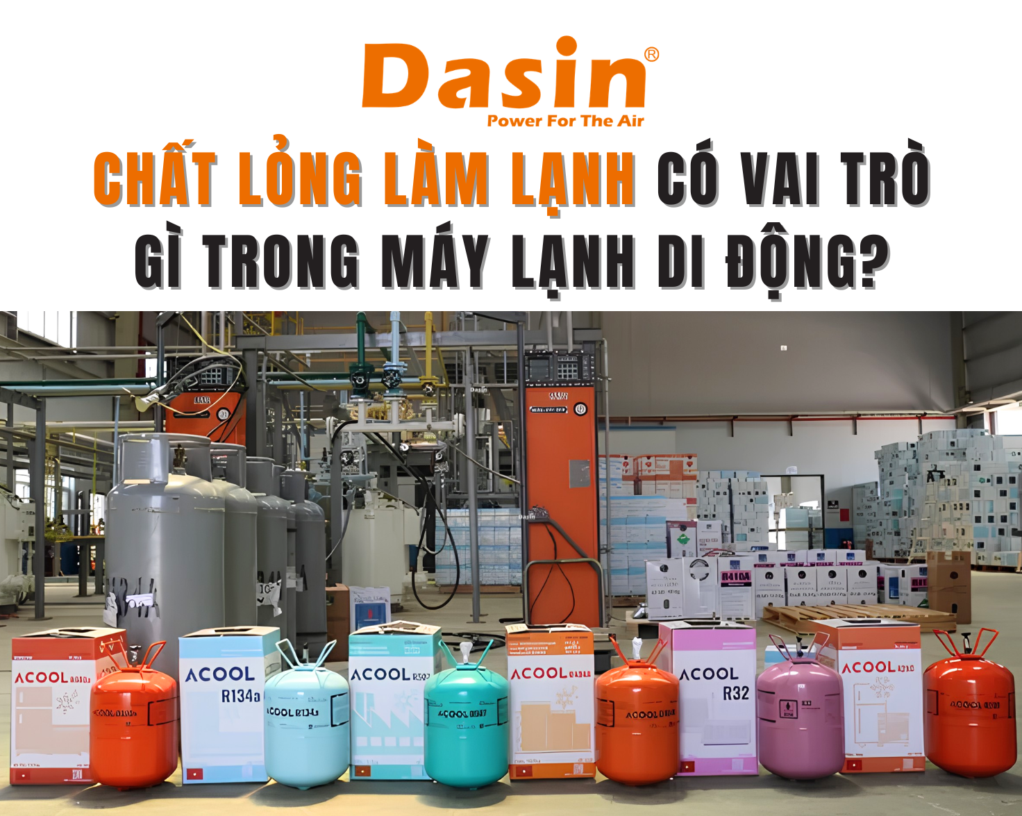 chất lỏng làm lạnh trong máy lạnh di động