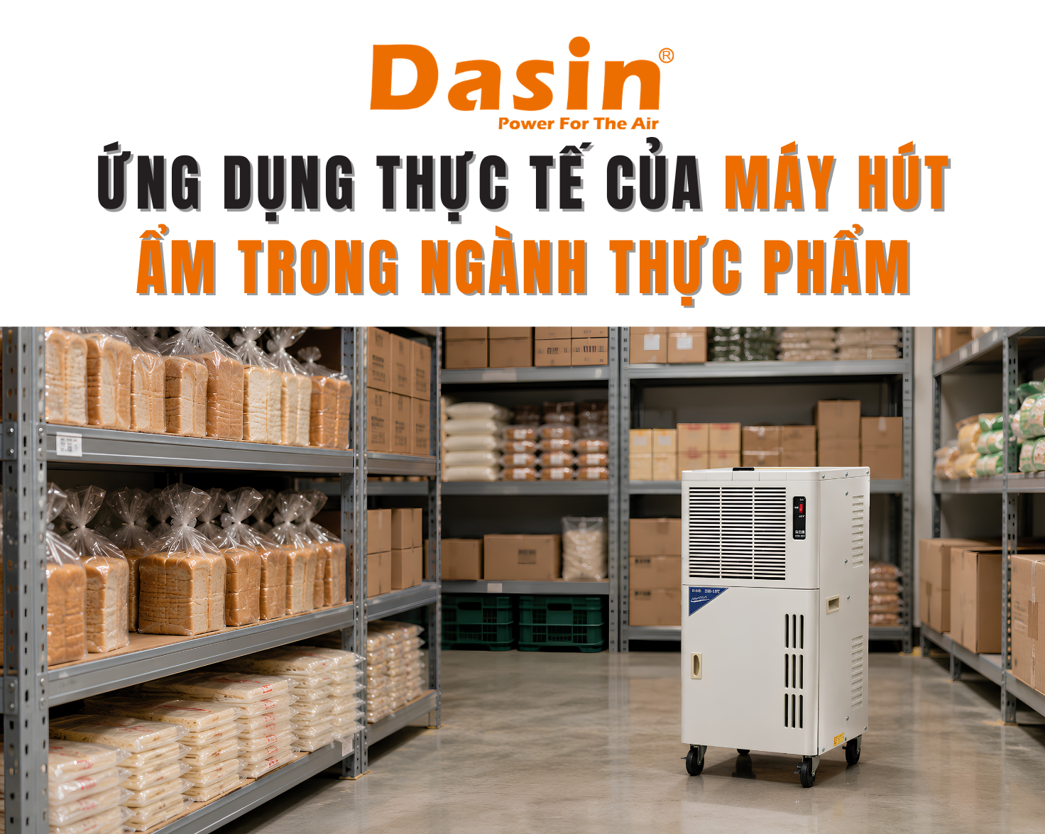 máy hút ẩm trong ngành thực phẩm