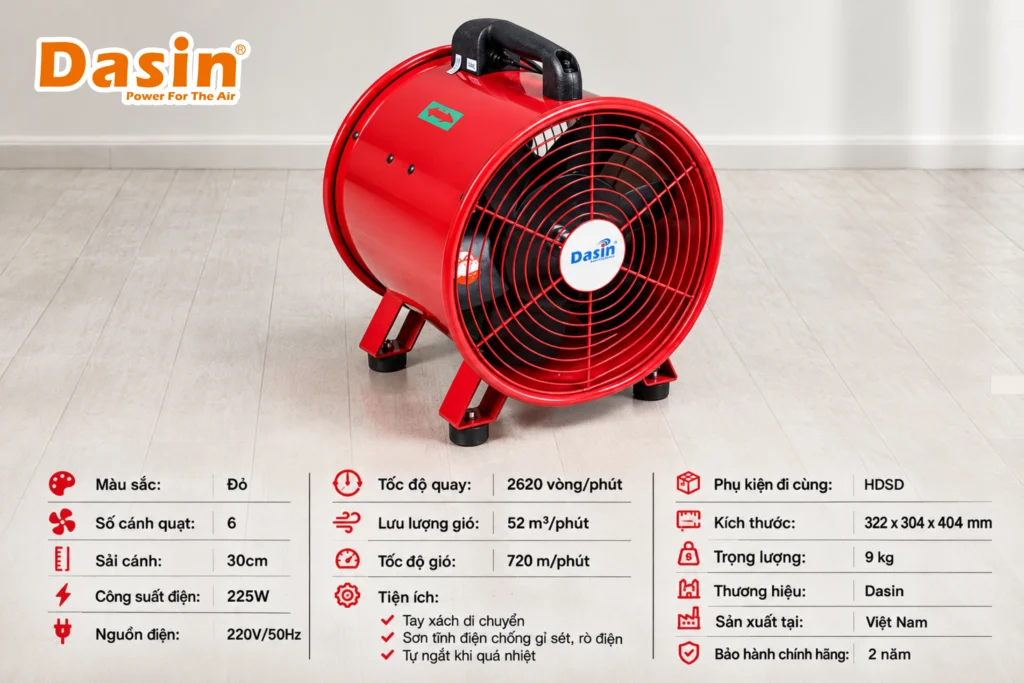 DKIN-300 quạt hướng trục