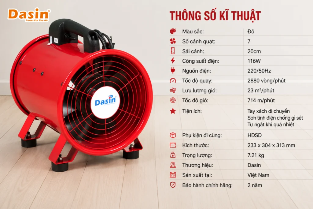 Quạt hướng trục công nghiệp chính hãng